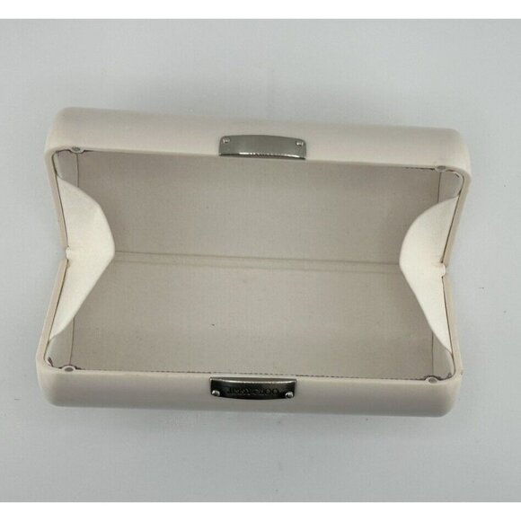 Jimmy Choo Off-White Cream Hardshell Clamshell Sunglasses Case Hard Protective - Picture 5 of 5
